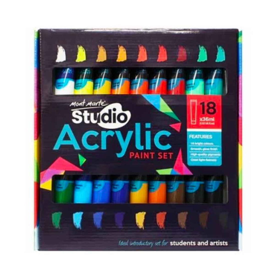 Mont Marte Studio Acrylic Paint Set 18 piece