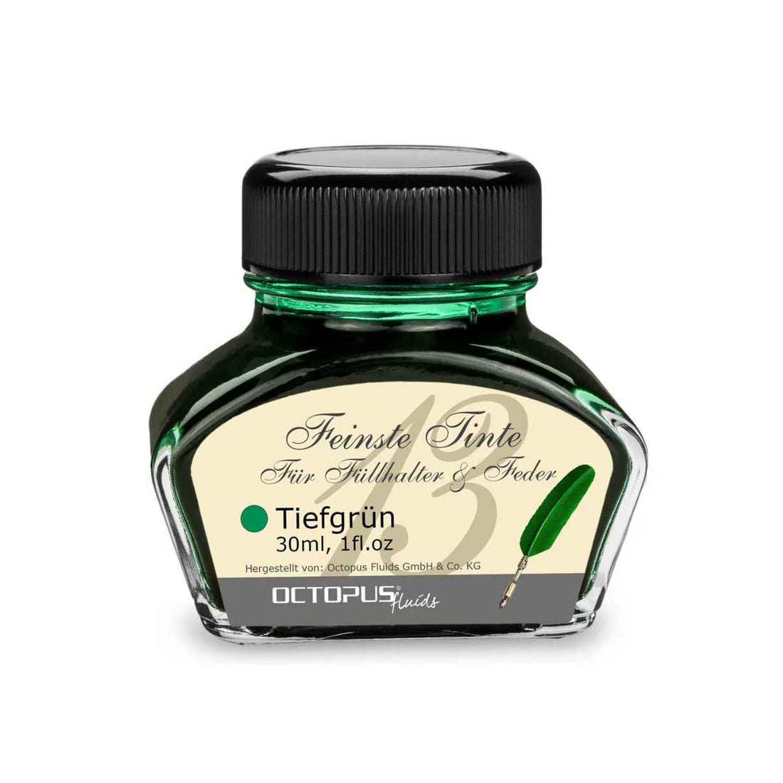 fountain pen ink bottle dark green