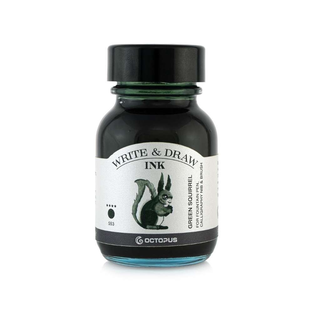 write and raw ink green squirrel