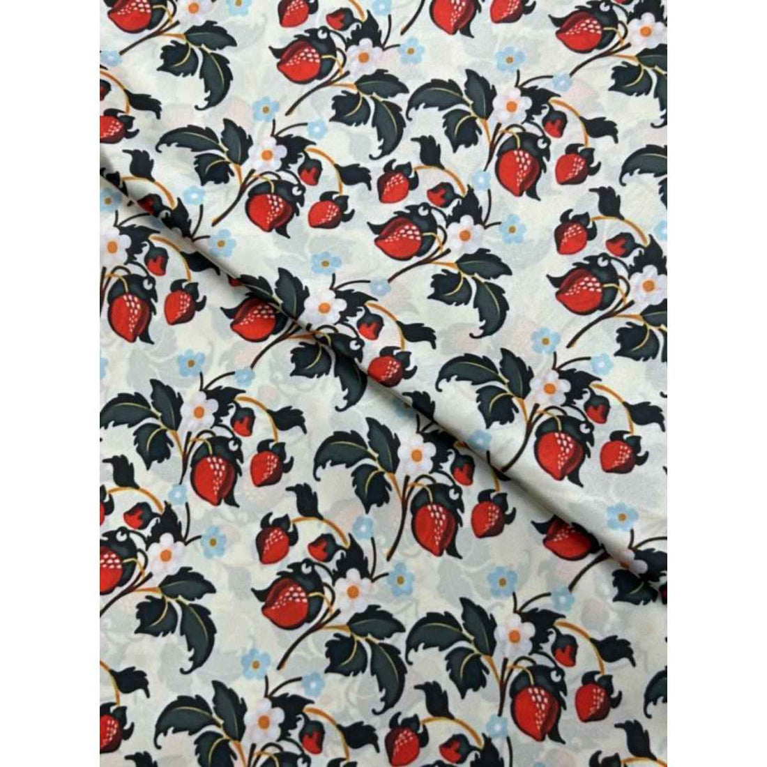 orange and cream shamoz silk fabric 