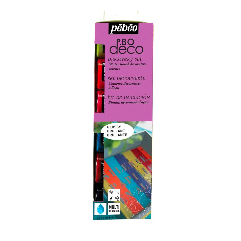 pebeo deco acrylic paint set gloss