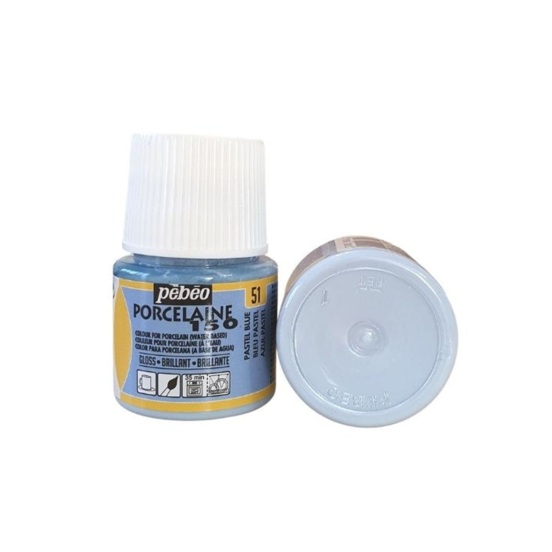 pebeo decorative paint for porcelaine, pastel blue