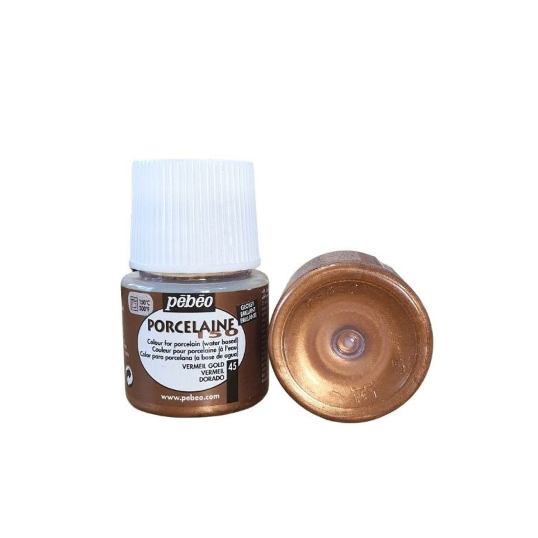 pebeo porcelaine paint, vermeil gold