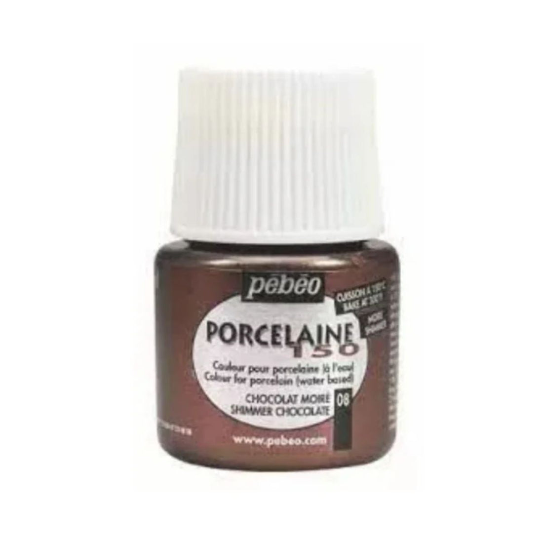pebeo shimmer brown porcelain paint
