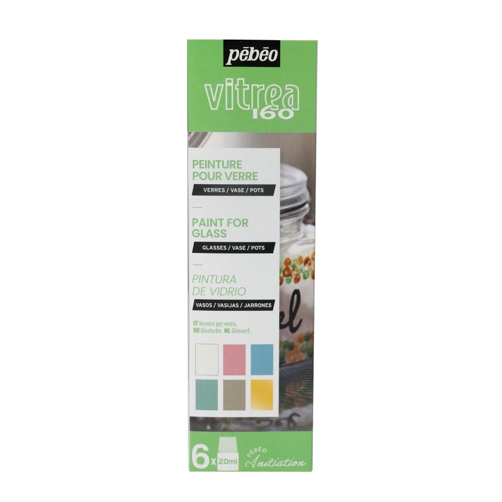 pebeo vitrea160 glass paint pastel paints set