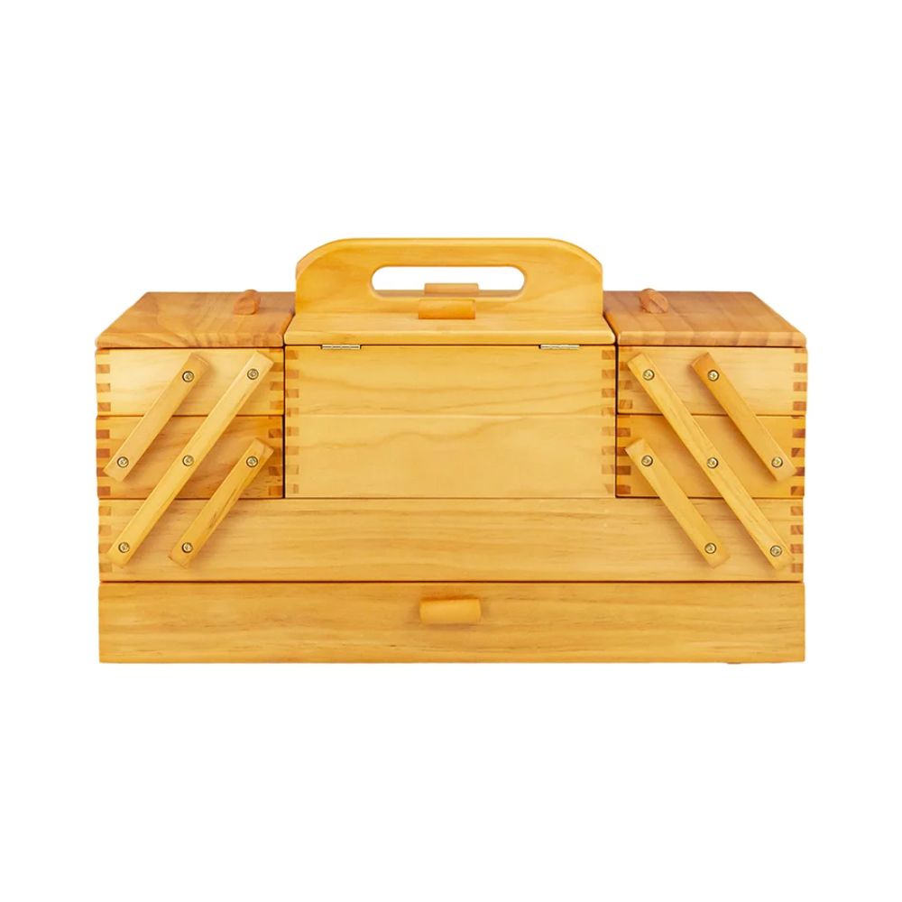 pinewood sewing box, cantilever