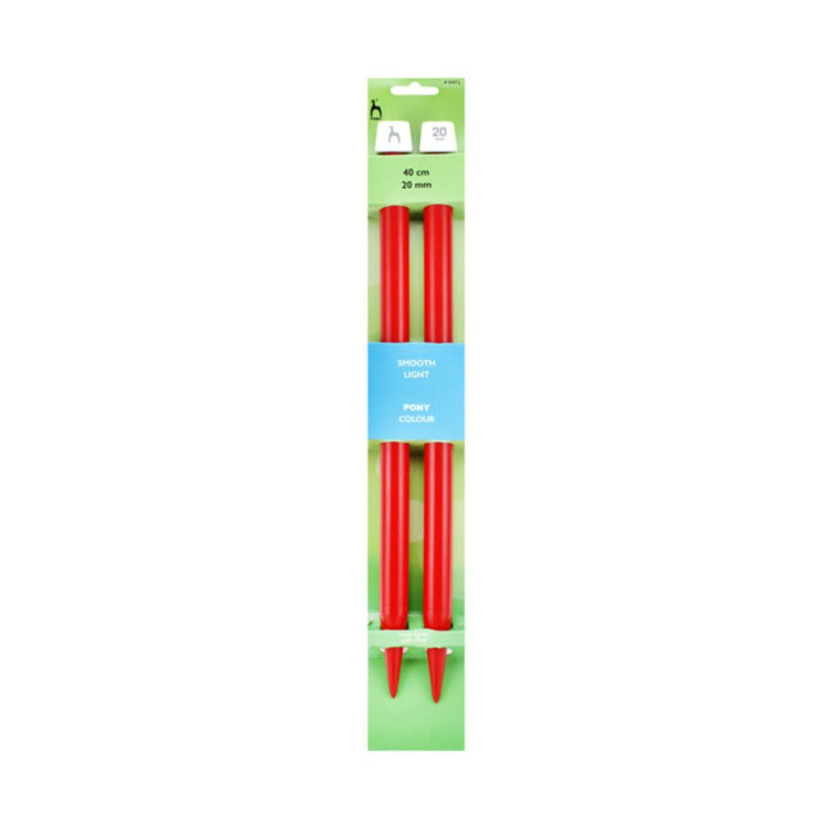 Pony Knobbed Straight Chunky Knitting Needles, 40cm length