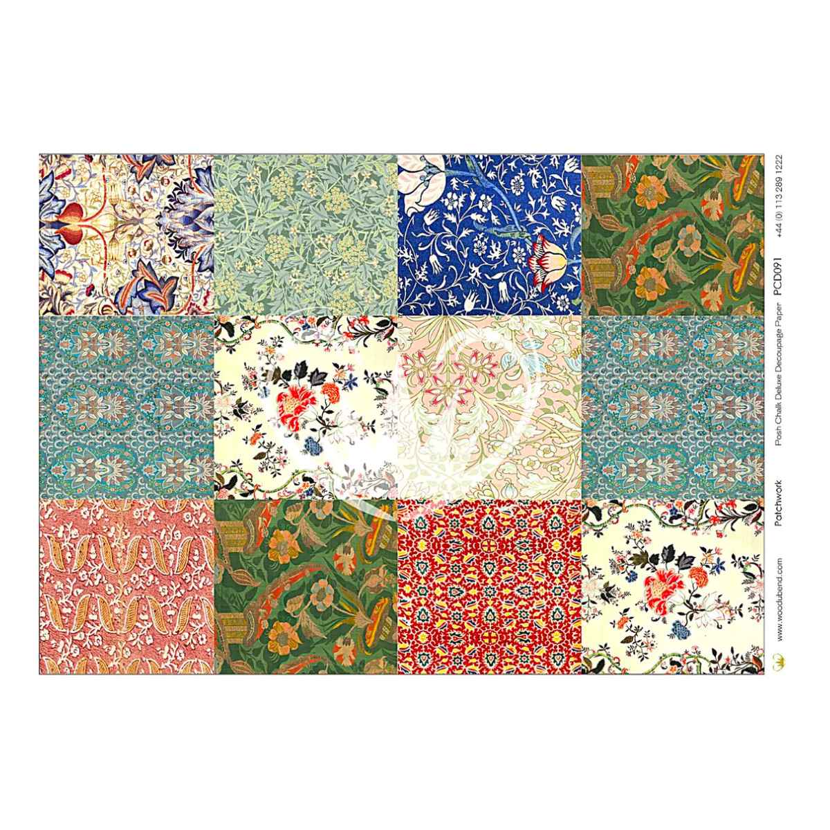 Posh Chalk Deluxe Decoupage Paper, Patchwork