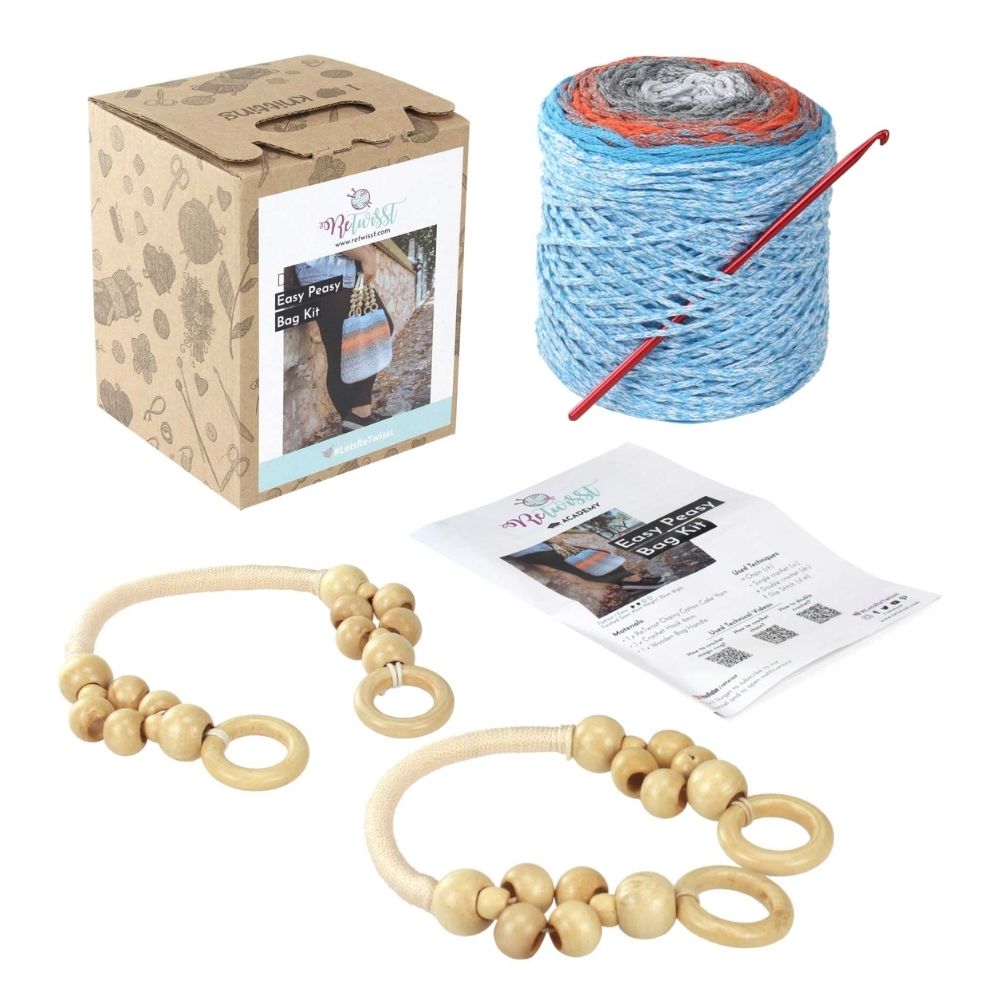 diy crochet bag kit tropical by retwisst