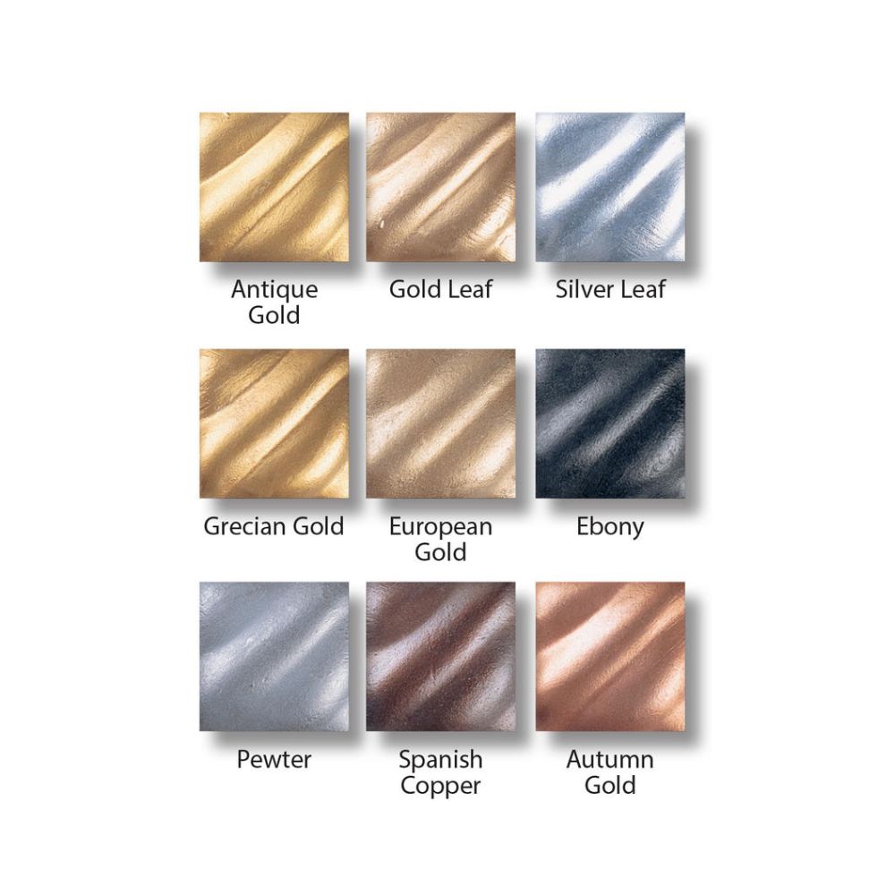 Amaco Rub 'N Buff Wax Metallic Finish, 5 Color Gold Assortment (Antique Gold,  Autumn Gold, European Gold, Gold Leaf, Grecian Gold) 