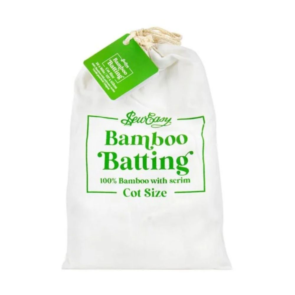 bamboo batting, cot size with scrim