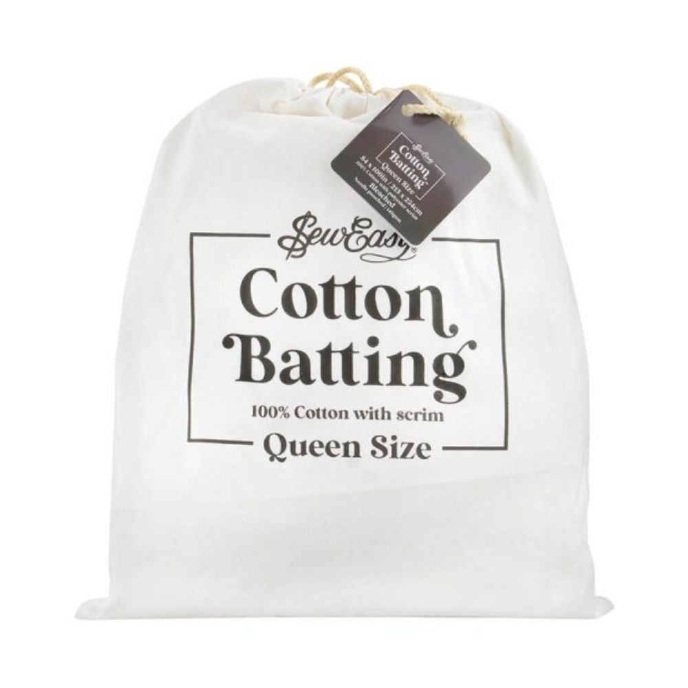 cotton batting with scrim, queen size