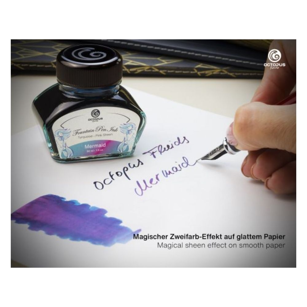 metallic fountain pen ink mermaid