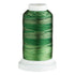 rayon variegated thread for sewing and embroidery, green