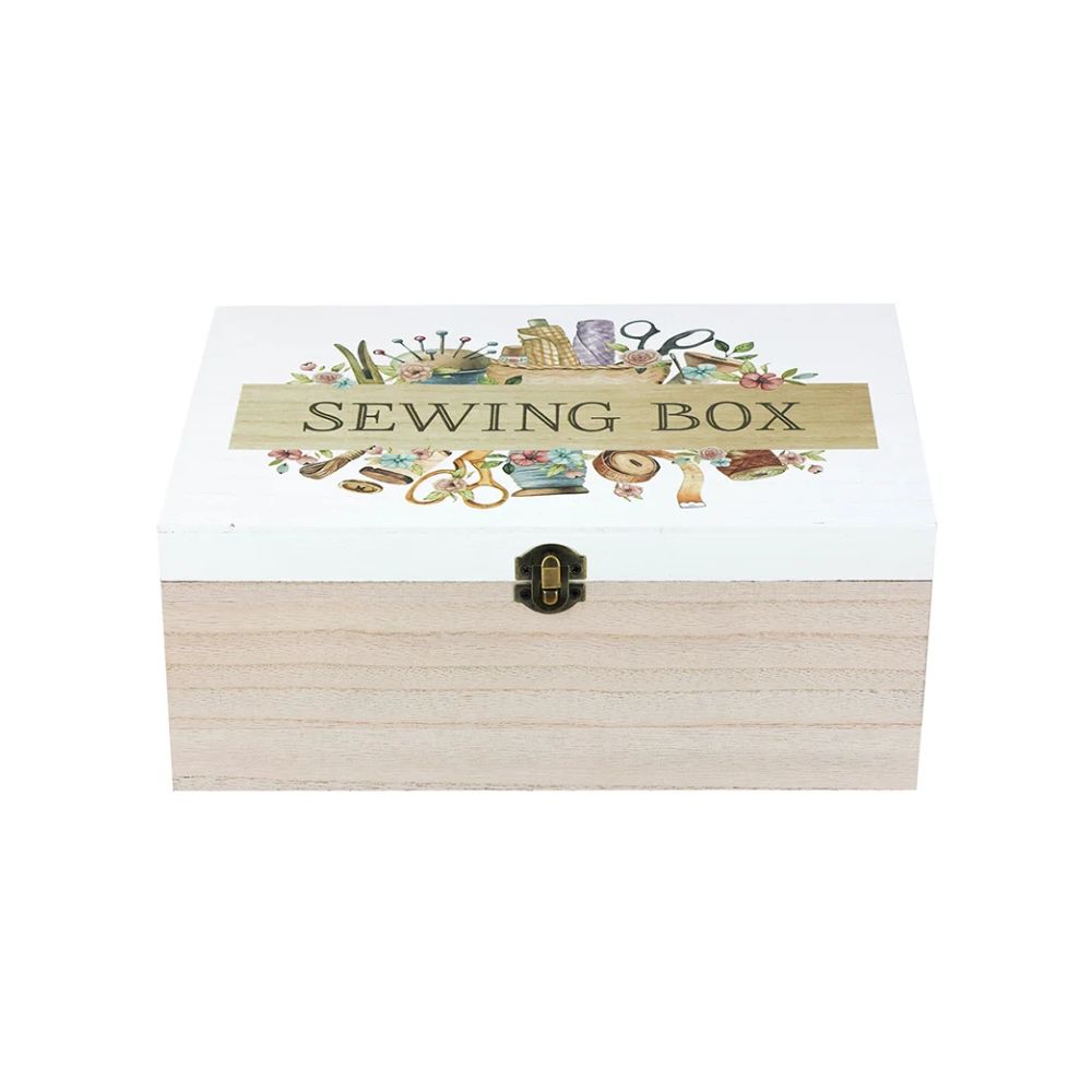 vintage wooden sewing box