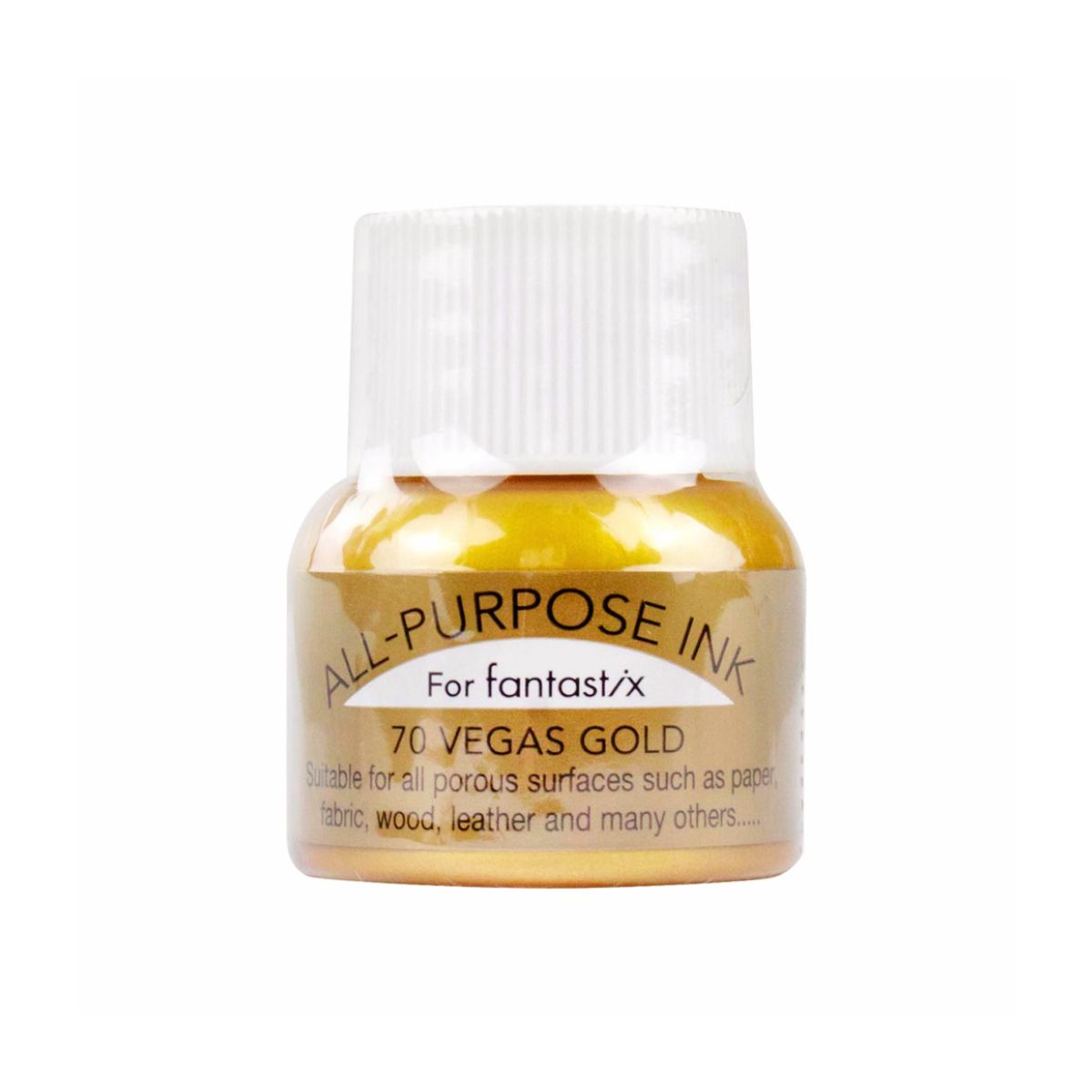 tsukineko all purpose ink bottle vegas gold 15ml