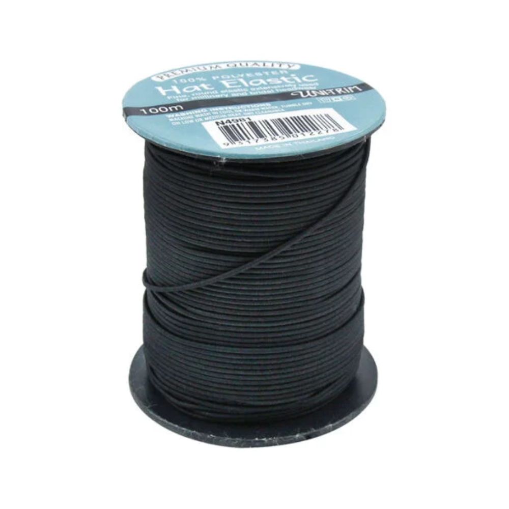uni trim hat elastic black