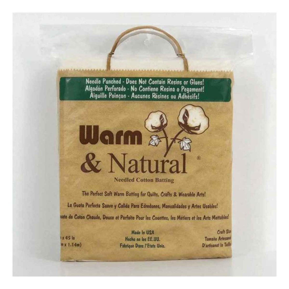 Warm And Natural Needled Cotton Batting
