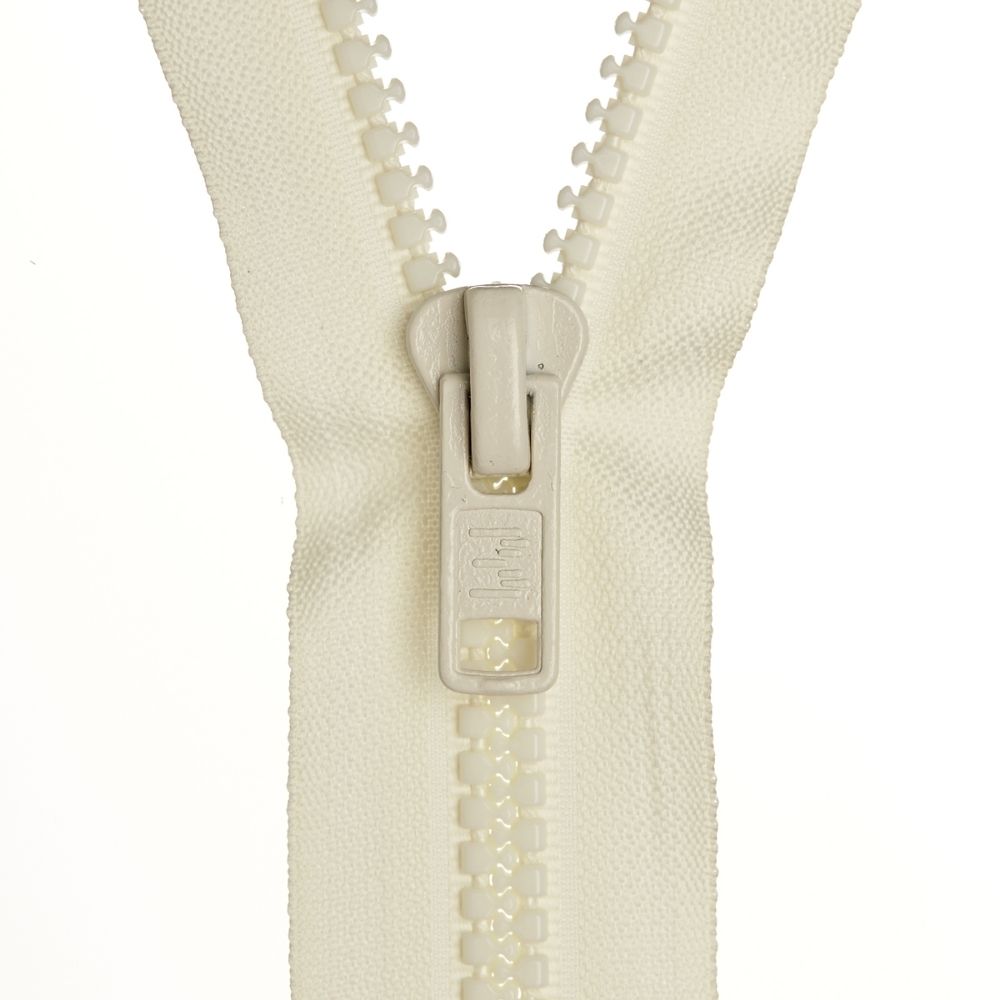 chunky cream zippers for sewing and crafts