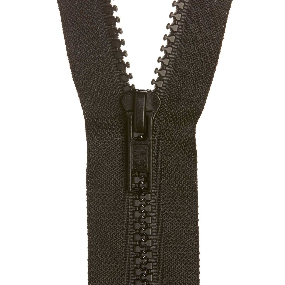 black chunky zip for sewing and crafts