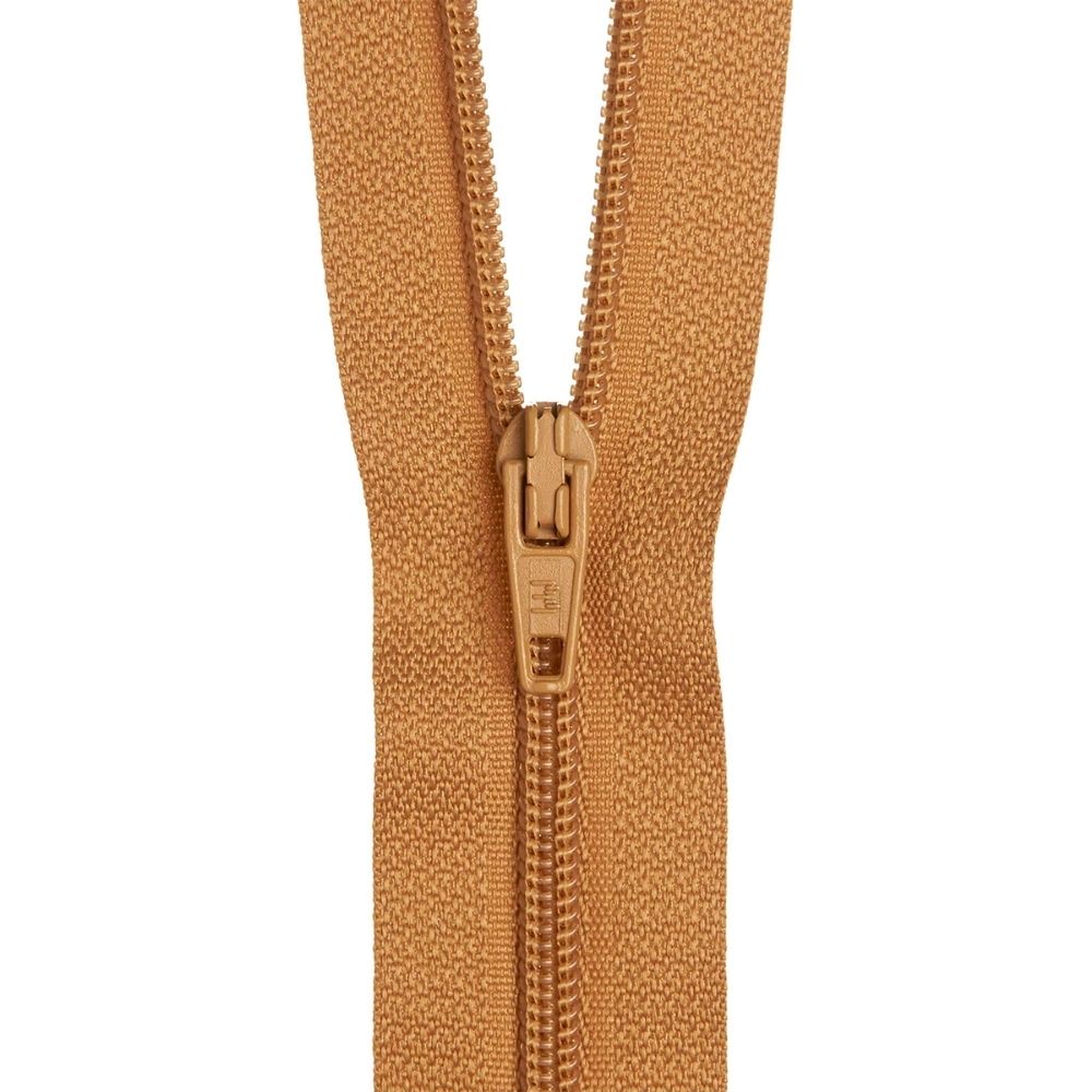 nylon brown gold zip for sewing