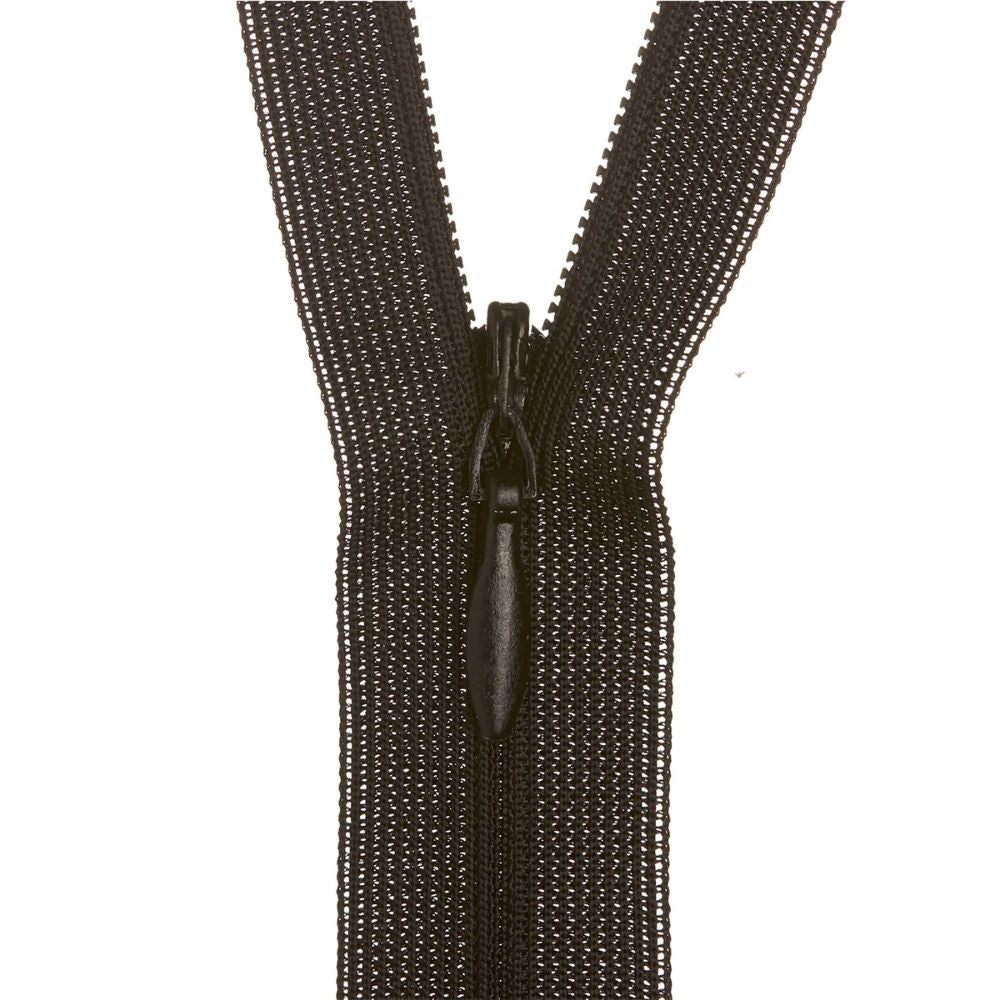 black polyester zip for sewing projects 