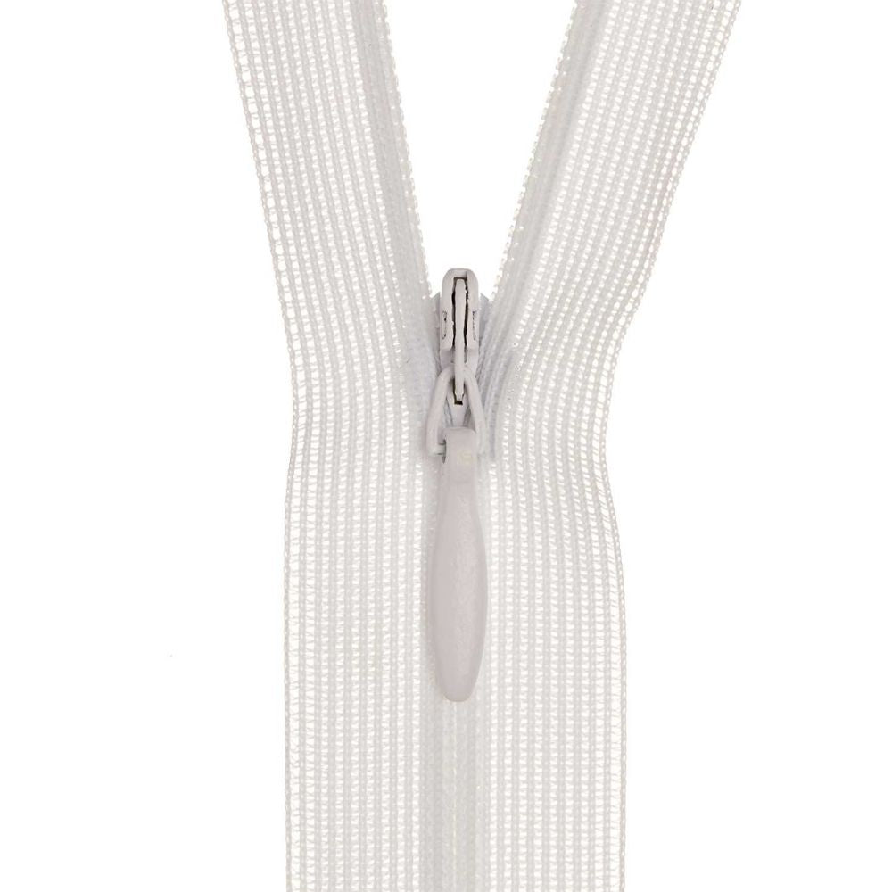 white invisible zipper for sewing and crafts