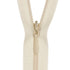 cream polyester zip for sewing projects 