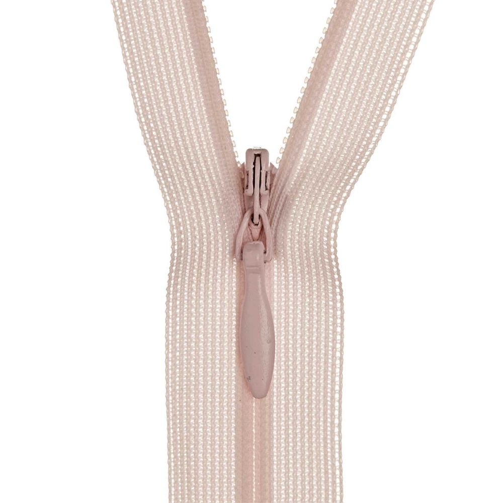 pink polyester zip for sewing projects 