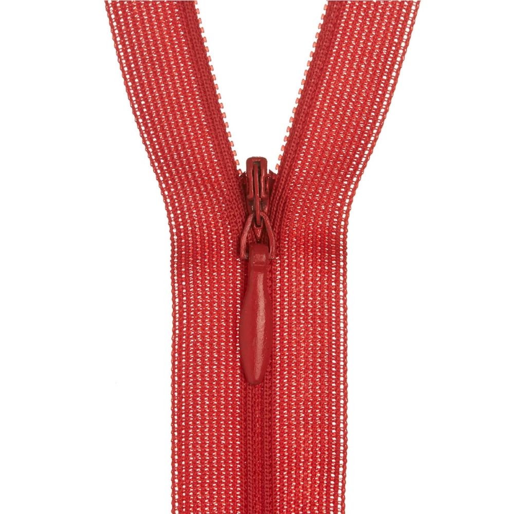 hot red polyester zip for sewing projects 