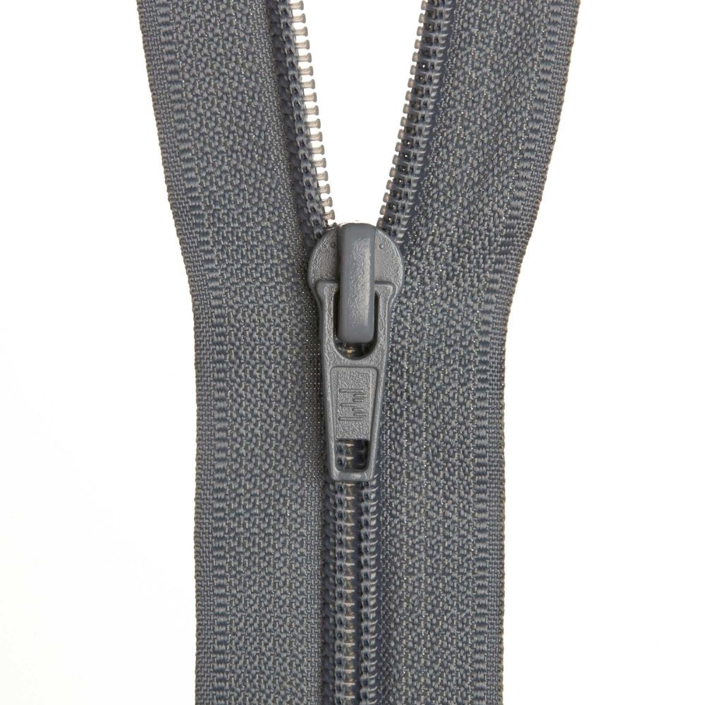 grey open ended zip for sewing and crafts