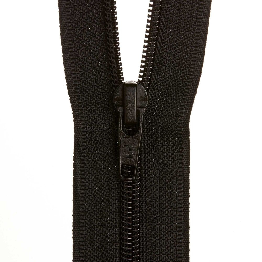 black zipper for sewing projects 