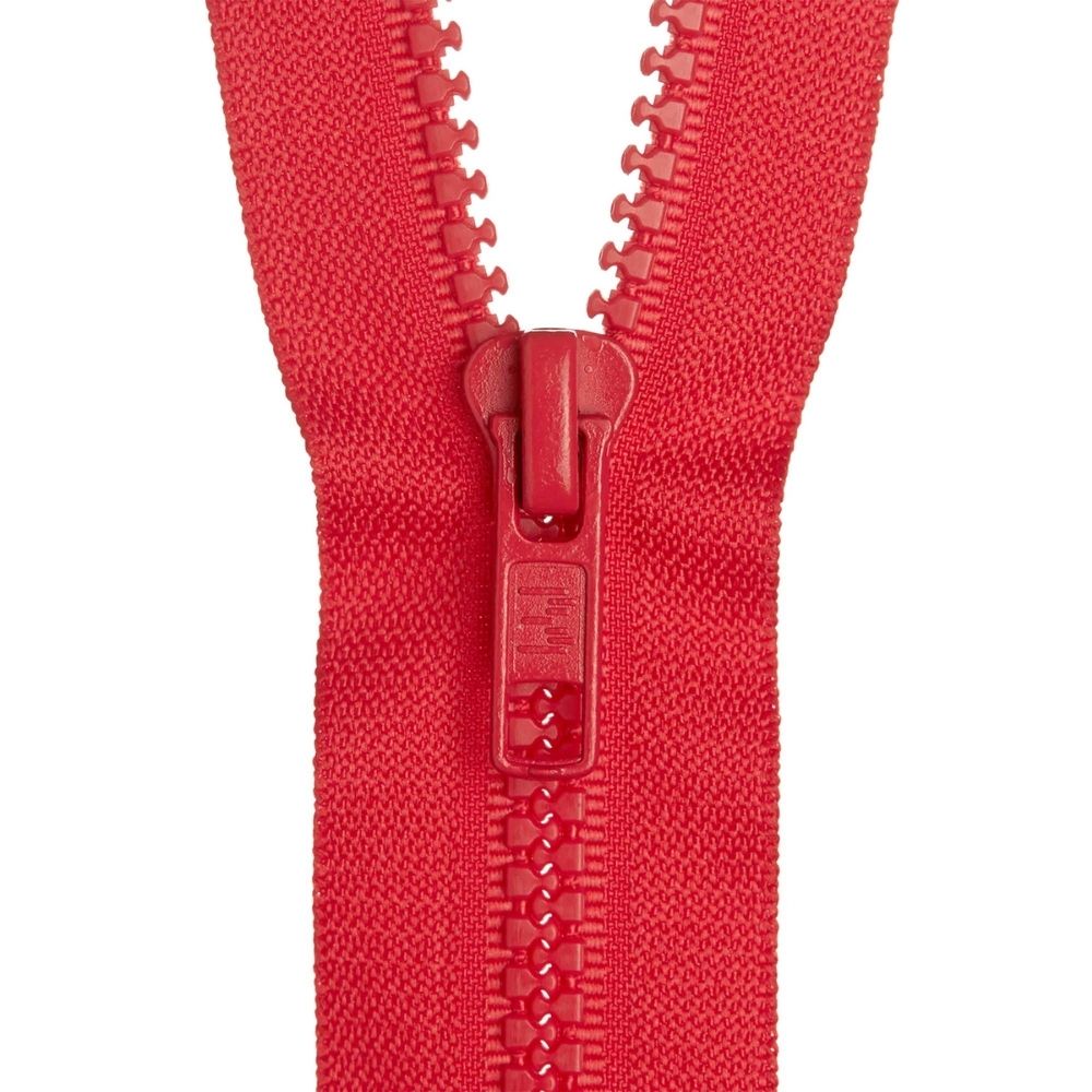 red open ended jacket zipper