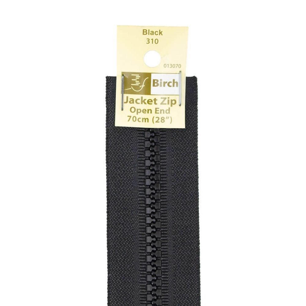 black 70cm zipper for crafts and jacket