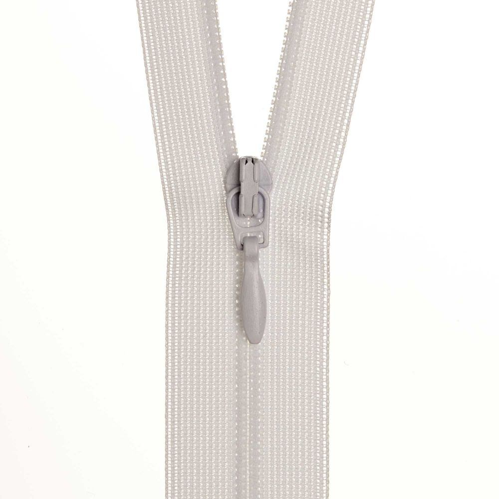 white zip for sewing and crafts polyester