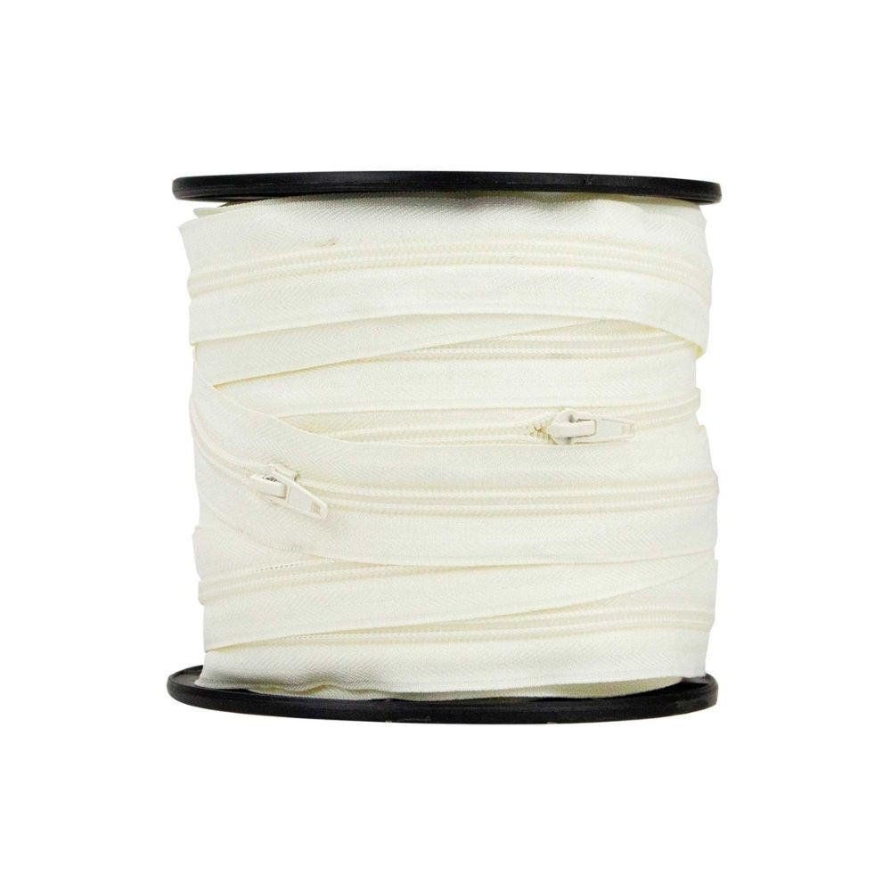 cream continuous slider zipper chain