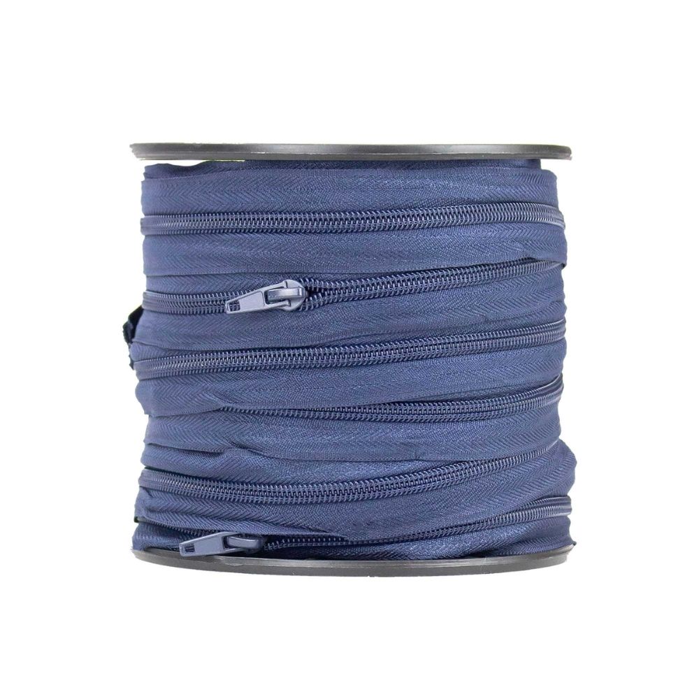 navy continuous slider zipper chain