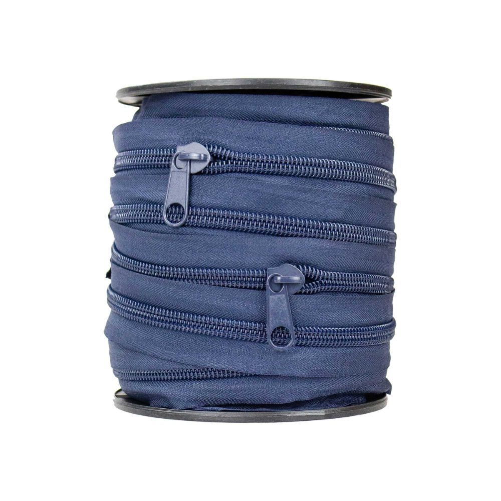 navy continuous slider zip chain 30m