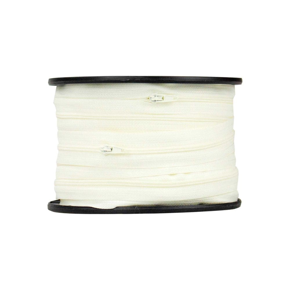 cream continuous zipper chain 50m