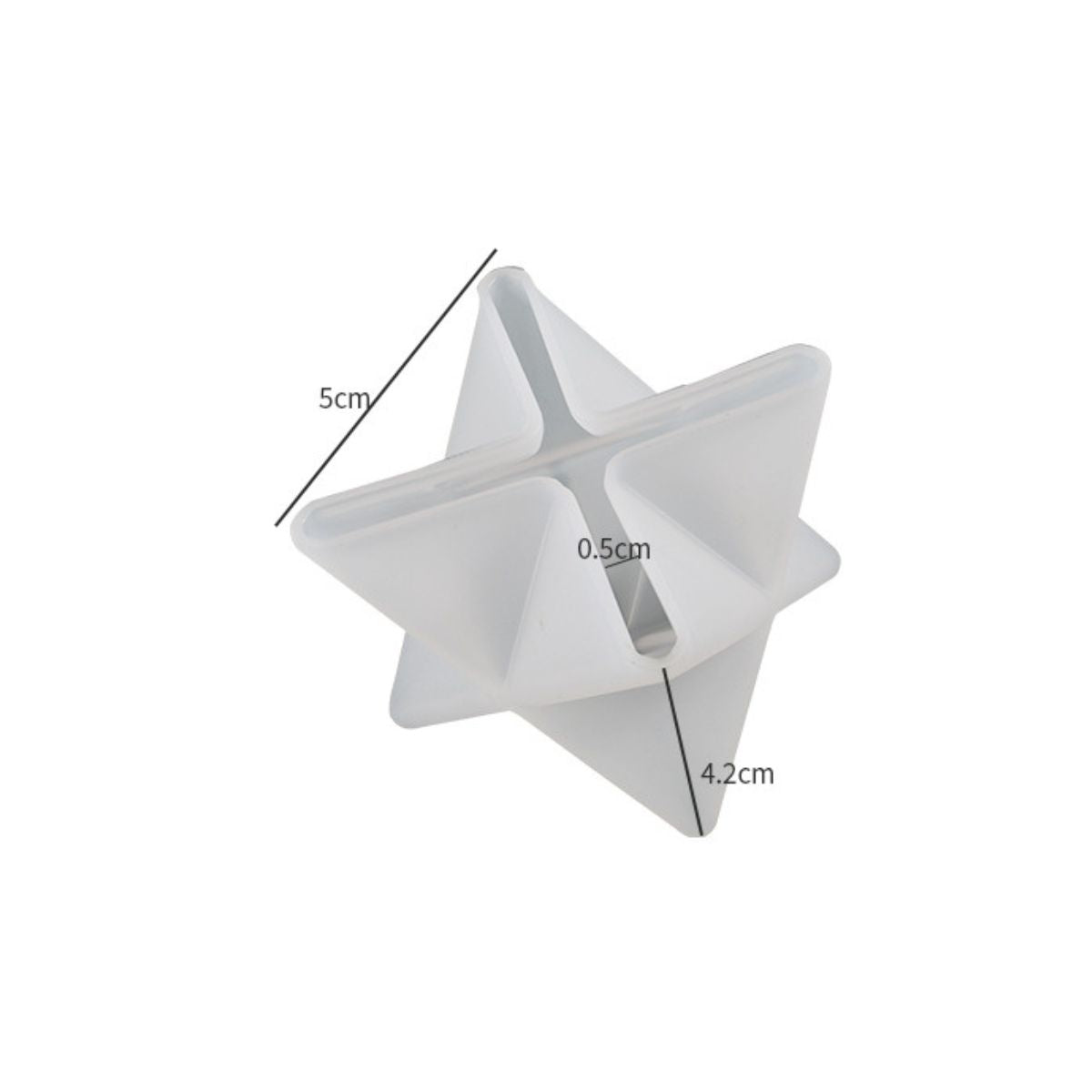 3D Star Shape Resin Silicone Mold - size 5x5 x 4.2cm