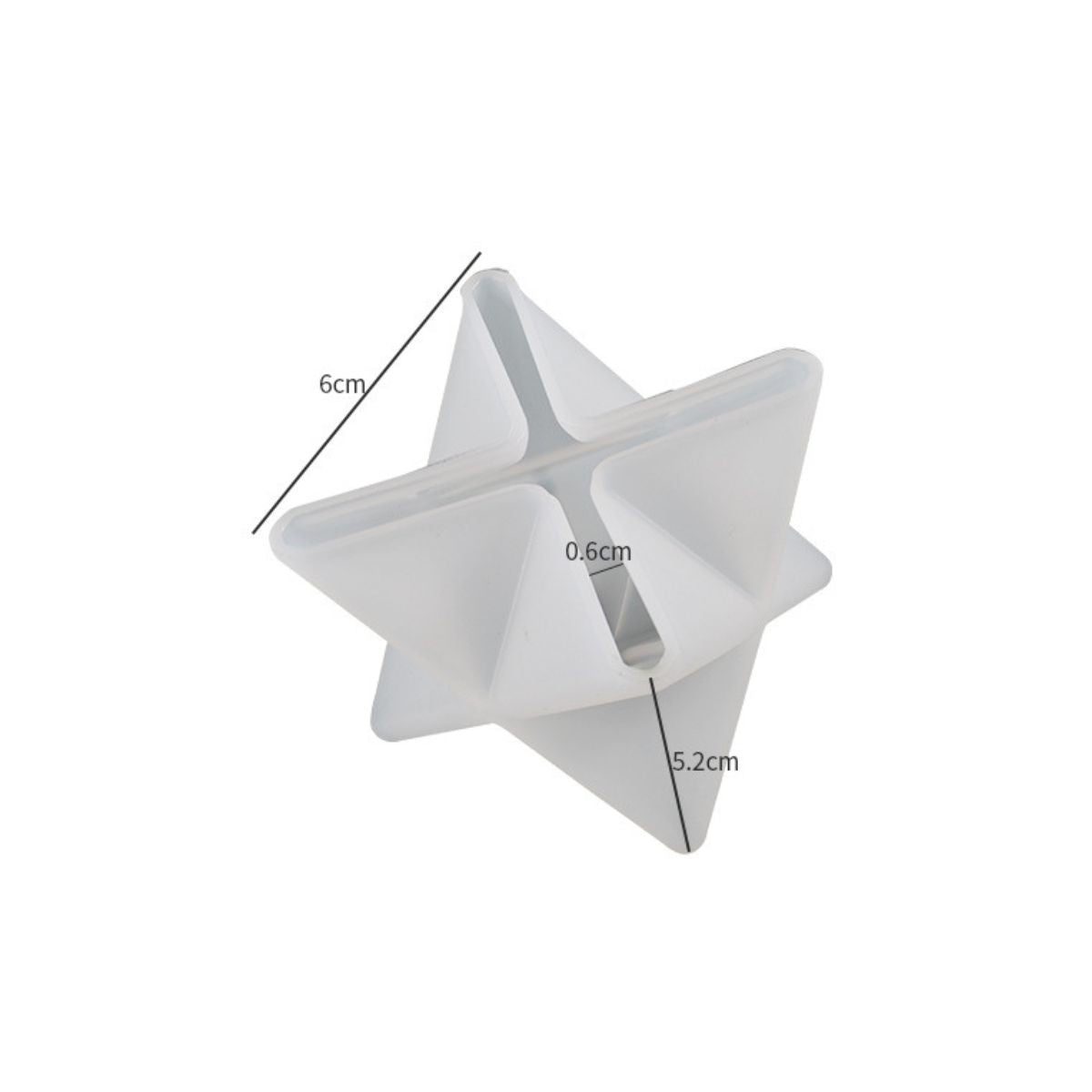 3D Star Shape Resin Silicone Mold - size 6x6 x 5.2cm
