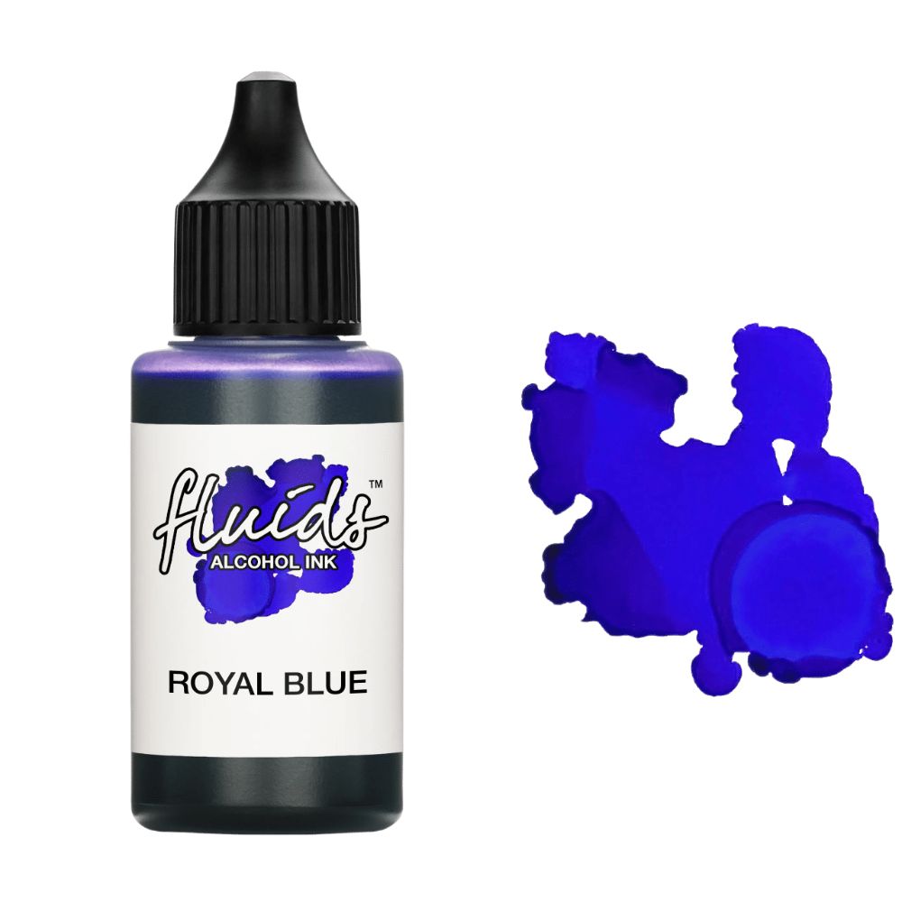 fluids alcohol ink royal blue