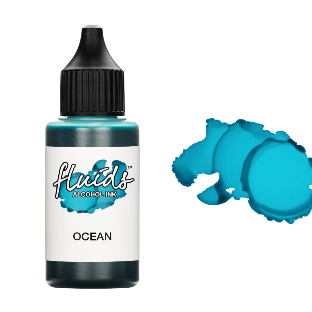 fluids alcohol ink ocean