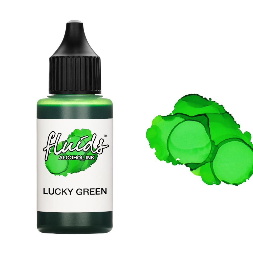 fluids alcohol ink lucky green