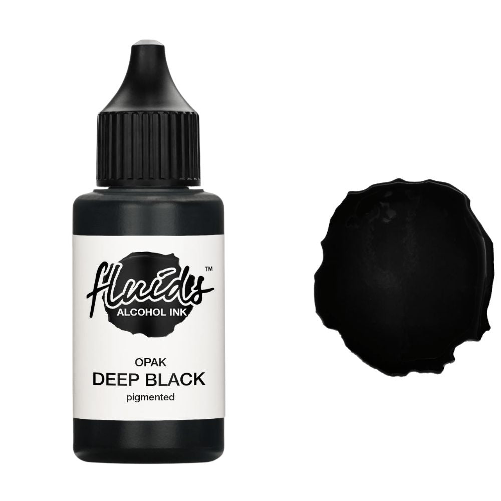 fluids pastel alcohol ink deep black