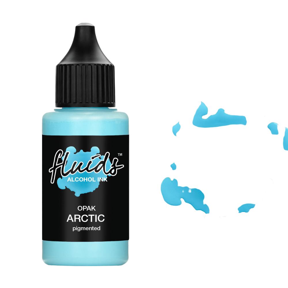 Pastel alcohol ink arctic blue