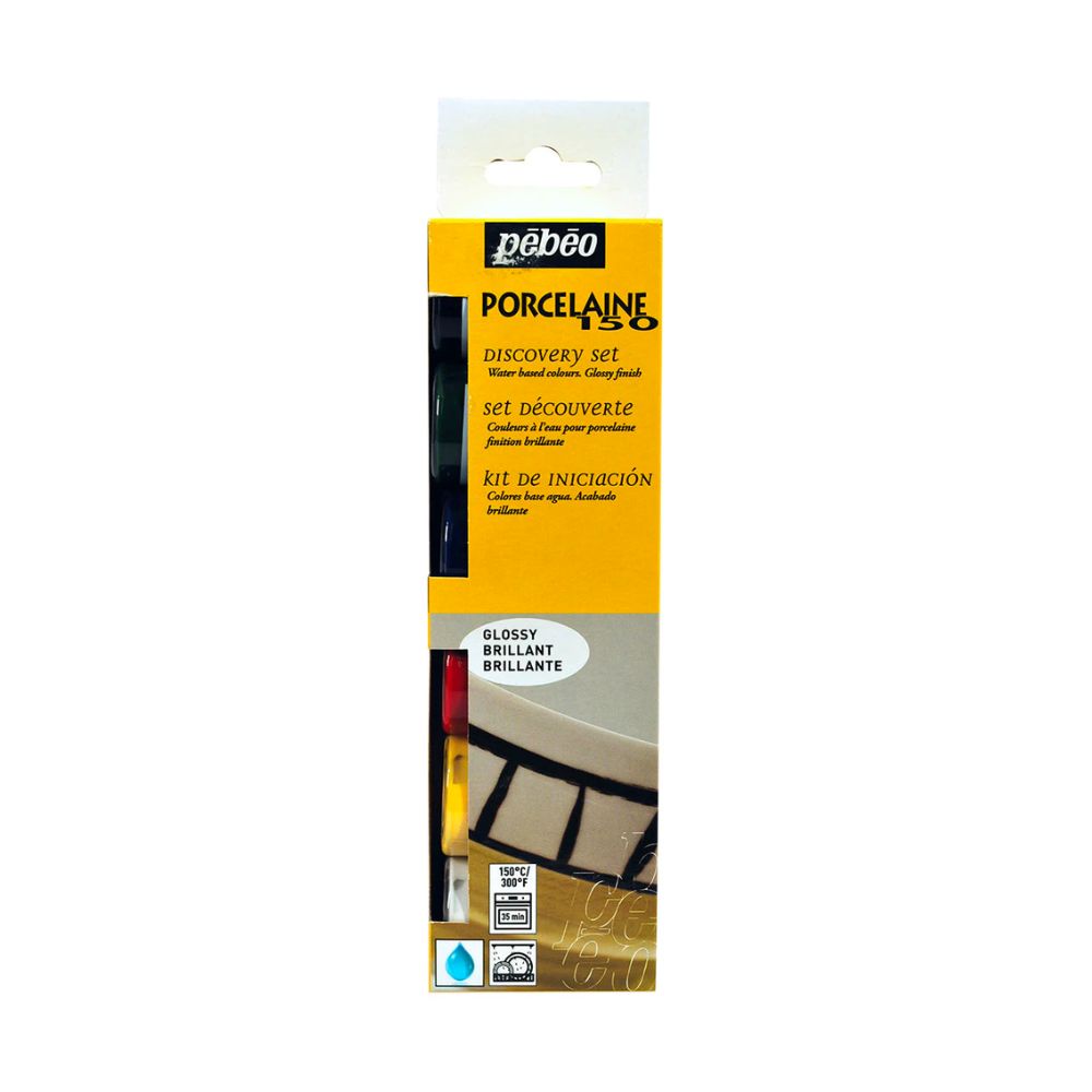 Pebeo Discovery Porcelain Paint Set, Primary