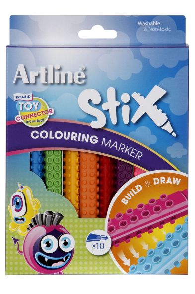 Artline Stix Colouring Markers - Pack of 10