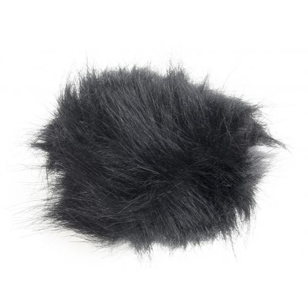 set of 3 black pom poms 5 inch