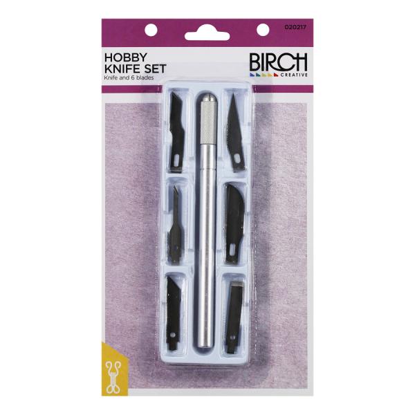 Birch Hobby Craft Knife Set With 6 Blades